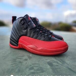 Men's Black and Red Sneakers